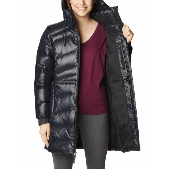 Columbia Icy Heights Down Puffer Jacket Coat Women 3X Gunmetal Black Warm Winter - Picture 1 of 16